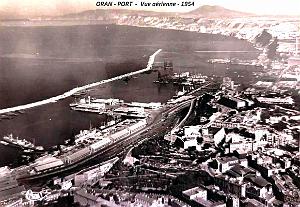 Oran - Port - Vue aerienne - 1954